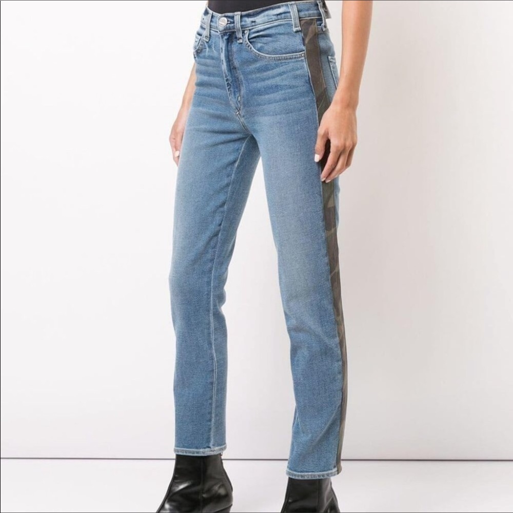 Mcguire Ibiza High Rise Crop Camo Jeans Size 27 - Picture 3 of 8